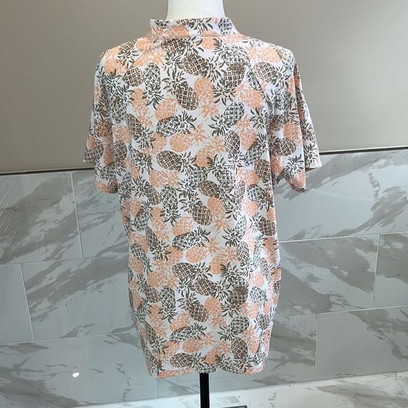 Coral Bay Women’s Golf Pineapple Print Top with cute Diamond Zipper. Size XL - Picture 5 of 9